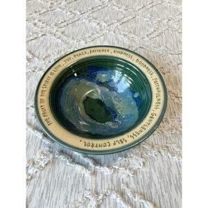 Brian Becker Clay Werks "Fruit of The Spirit" Hand Made Pottery Bowl  Signed